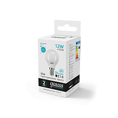 Лампа светодиодная Gauss E14 12W 4100K матовая 53122 2