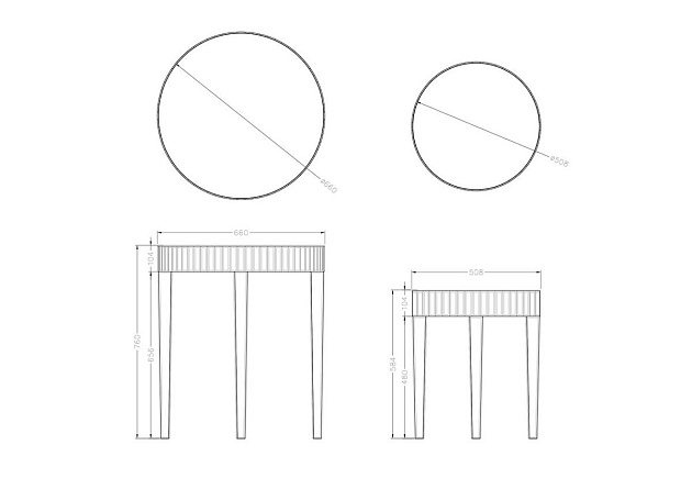 Журнальный стол Garda Decor (2шт) KF-13163 Фото № 2