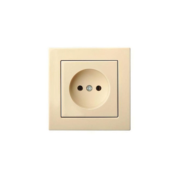 Розетка 2P Liregus Epsilon бежевый 28-065 изображение 1 Розетка 2P Liregus Epsilon бежевый 28-065 Фото № 1
