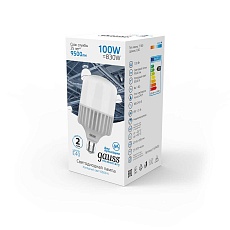Лампа светодиодная Gauss E40 100W 6500K матовая 63430 3