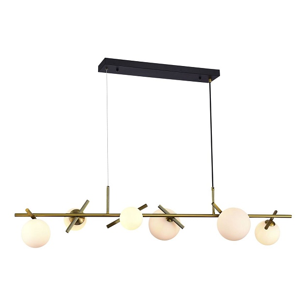 Подвесная люстра iLamp Golden 2134-6L BR+MBK изображение 1 Подвесная люстра iLamp Golden 2134-6L BR+MBK Фото № 1