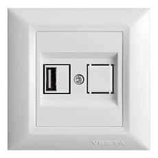 Розетка USB Vesta-Electric Roma белый FRZ00050201BEL