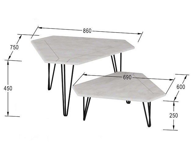 Журнальный стол Мебелик Тет-а-тет 006369 Фото № 2