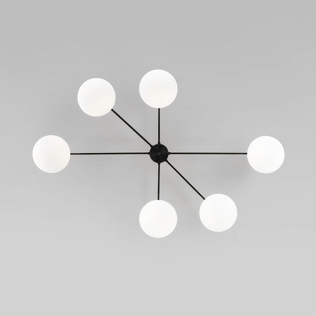 Потолочная люстра Eurosvet Opaline 70220/6 черный изображение 4 Потолочная люстра Eurosvet Opaline 70220/6 черный Фото № 4