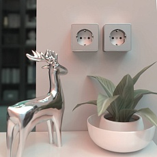 Розетка с заземлением Werkel Gallant серебряный W5071006 4690389167157 1