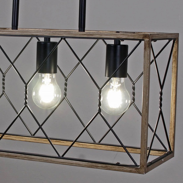 Подвесная люстра Illumico IL1008-3LL-05 BK Wood Фото № 2