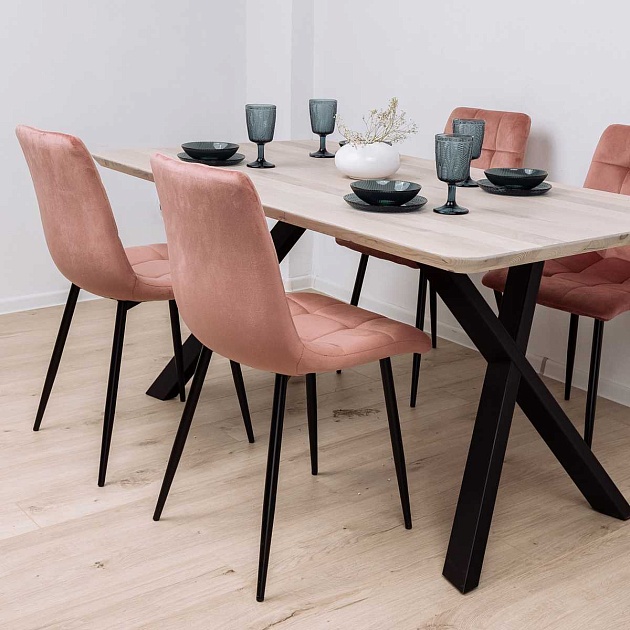 Кухонный стул AksHome Dallas розовый, велюр 68746 изображение 6 Кухонный стул AksHome Dallas розовый, велюр 68746 Фото № 6