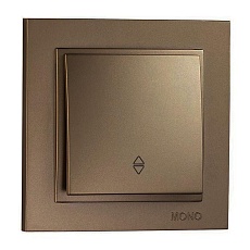 Выключатель Mono Electric Despina одноклавишный проходной бронза 102-232325-109