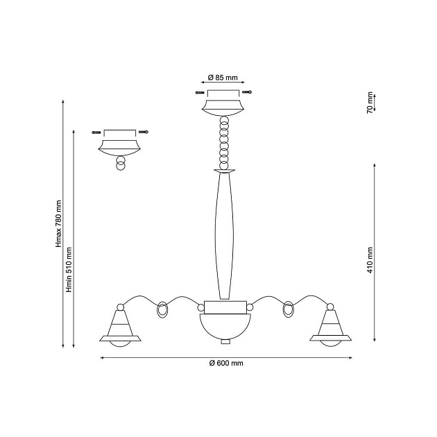 Подвесная люстра Lucia Tucci Natura 154.6 Фото № 2