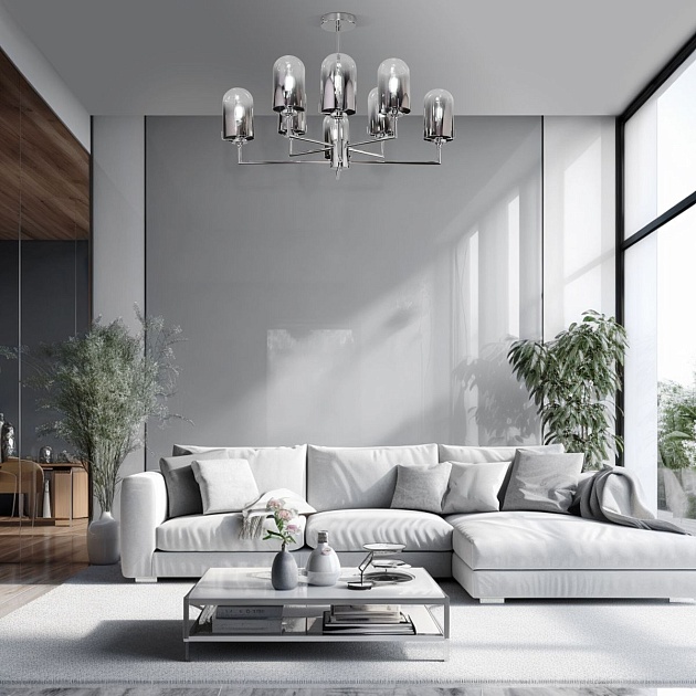 Подвесная люстра Eurosvet Pluto 60156/8 хром Фото № 5