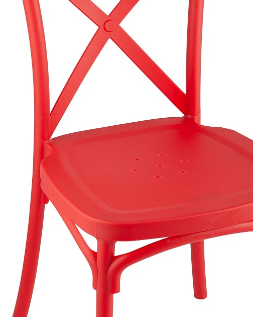 Кухонный стул Stool Group Кроссбэк пластиковый красный Y030 red изображение 2 Кухонный стул Stool Group Кроссбэк пластиковый красный Y030 red Фото № 2