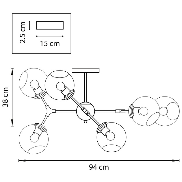 Потолочная люстра Lightstar BETA 785063 изображение 2 Потолочная люстра Lightstar BETA 785063 Фото № 2
