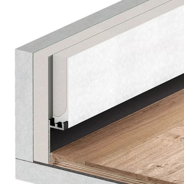 Теневой напольный плинтус FerGipps белый ПП 30 УТ000002192 Фото № 3