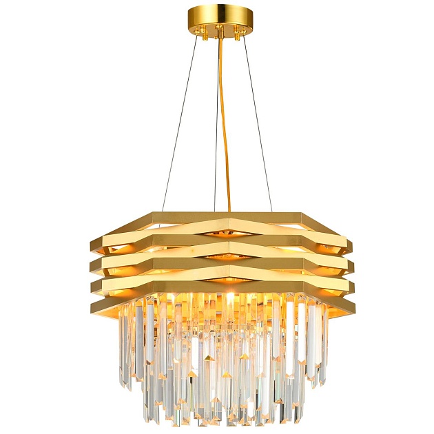 Подвесная люстра Natali Kovaltseva Spear 76013/10C Gold Фото № 1