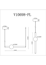 Подвесной светодиодный светильник Moderli Eclipse V10698-PL 1