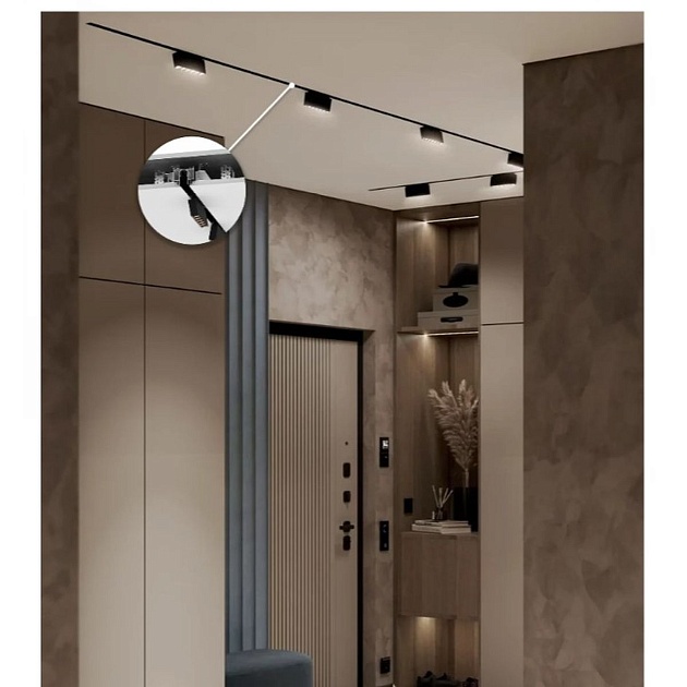 Трековый профиль FerGipps черный МТ 23 УТ000002600 изображение 2 Трековый профиль FerGipps черный МТ 23 УТ000002600 Фото № 2