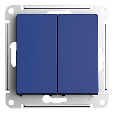 Выключатель двухклавишный Systeme Electric AtlasDesign 10A 250V аквамарин ATN001151 1