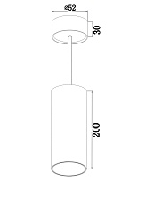 Подвесной светодиодный светильник Maytoni Technical Focus Led P071PL-L12W4K 1