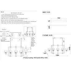 Подвесная люстра Crystal Lux Nicolas SP8 L1000 Nickel/White 1