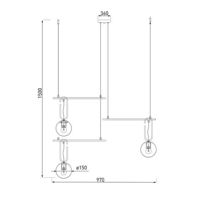 Подвесная люстра Eurosvet Riche 70143/3 белый Фото № 2