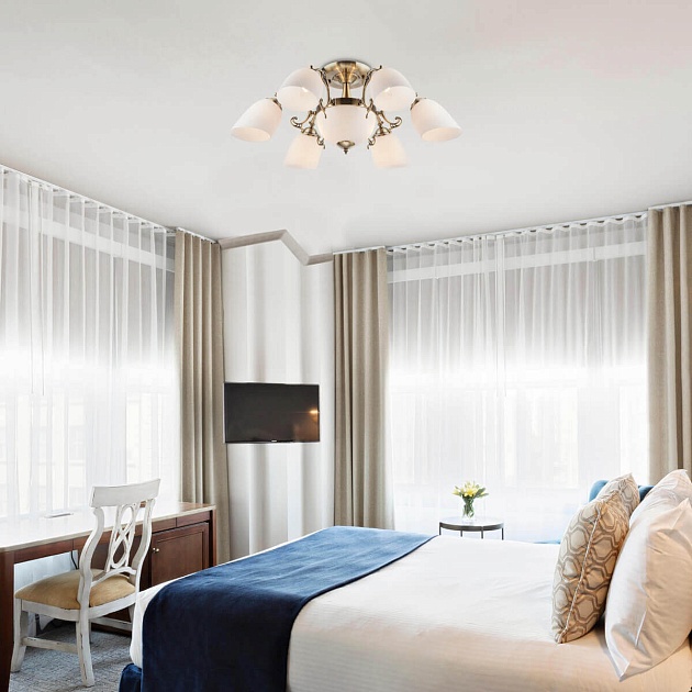 Потолочная люстра Eurosvet 22010/6+2 античная бронза изображение 6 Потолочная люстра Eurosvet 22010/6+2 античная бронза Фото № 6