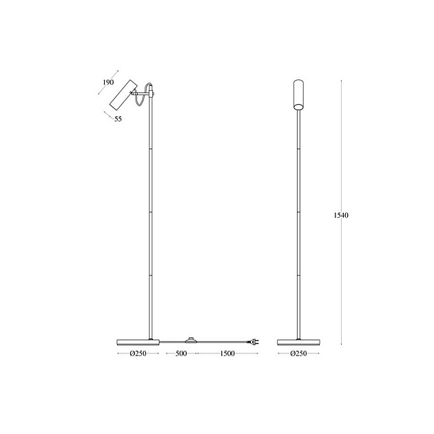 Торшер Maytoni Technical Bansky MOD129FL-01W Фото № 3