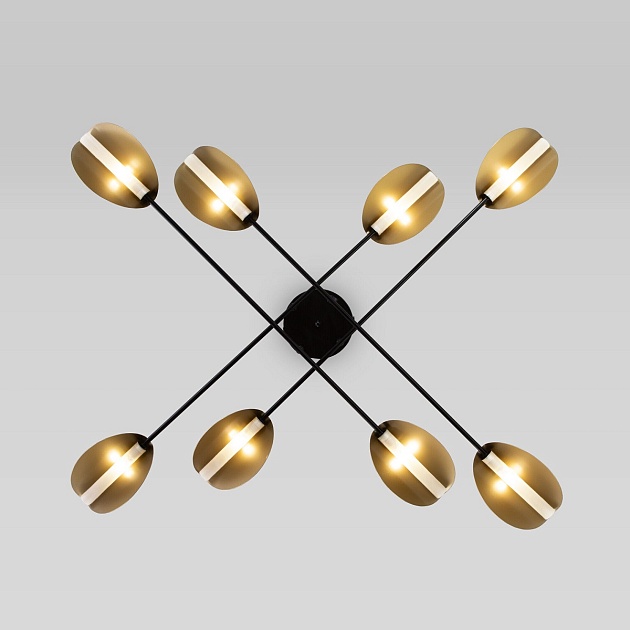 Потолочная люстра Eurosvet Grazia 70148/8 черный/золото изображение 3 Потолочная люстра Eurosvet Grazia 70148/8 черный/золото Фото № 3