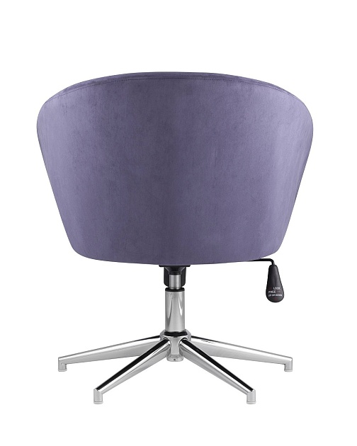 Поворотное кресло Stool Group Харис регулируемое замша синий HARRIS HY-82 Фото № 5