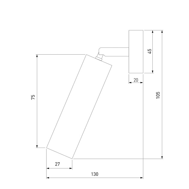 Светодиодный спот Eurosvet Pin 20133/1 LED черный изображение 3 Светодиодный спот Eurosvet Pin 20133/1 LED черный Фото № 3