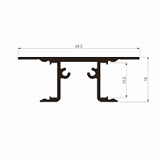 Профиль алюминиевый с рассеивателем Elektrostandard LL-2-ALP022 a066621 1