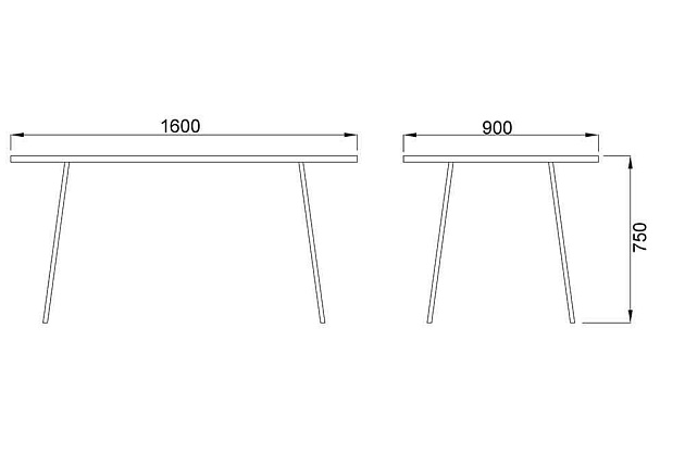 Кухонный стол AksHome Miller черный мрамор, закаленное стекло 79590 Фото № 2