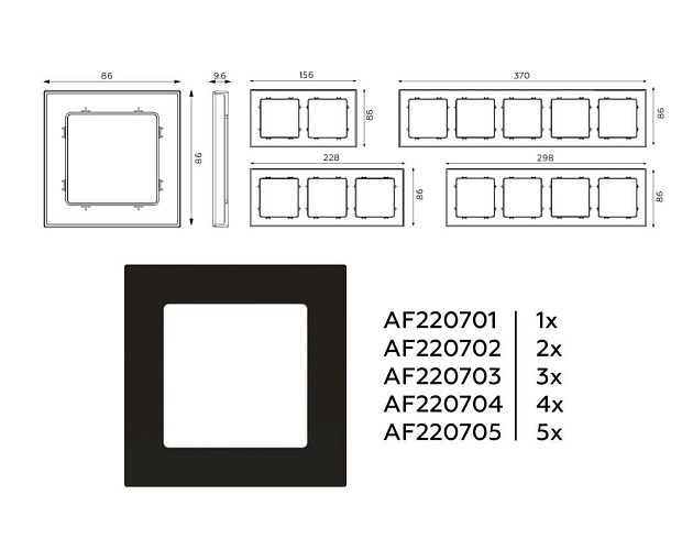 Рамка AMBRELLA VOLT AF220701 изображение 2 Рамка AMBRELLA VOLT AF220701 Фото № 2