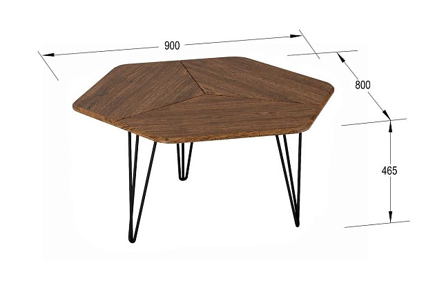 Журнальный стол Мебелик Олдем 006345 изображение 3 Журнальный стол Мебелик Олдем 006345 Фото № 3