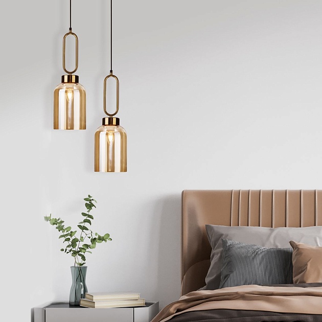 Подвесной светильник Eurosvet Flou 50229/1 янтарный изображение 6 Подвесной светильник Eurosvet Flou 50229/1 янтарный Фото № 6