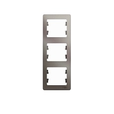 Рамка 3-постовая Systeme Electric Glossa платина GSL001207