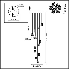 Подвесная люстра Odeon Light MIRAGE 5030/83L 1