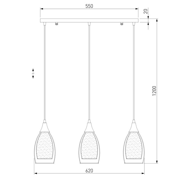 Подвесной светильник Eurosvet Cosmic 50285/3 черный жемчуг Фото № 3