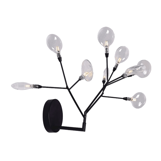 Бра Crystal Lux Evita AP9 BLack/Transparent Фото № 3