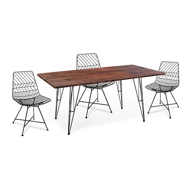 Обеденная группа Sheffilton SHT-DS159 черный муар/палисандр/черный 6963261501 изображение 1 Обеденная группа Sheffilton SHT-DS159 черный муар/палисандр/черный 6963261501 Фото № 1