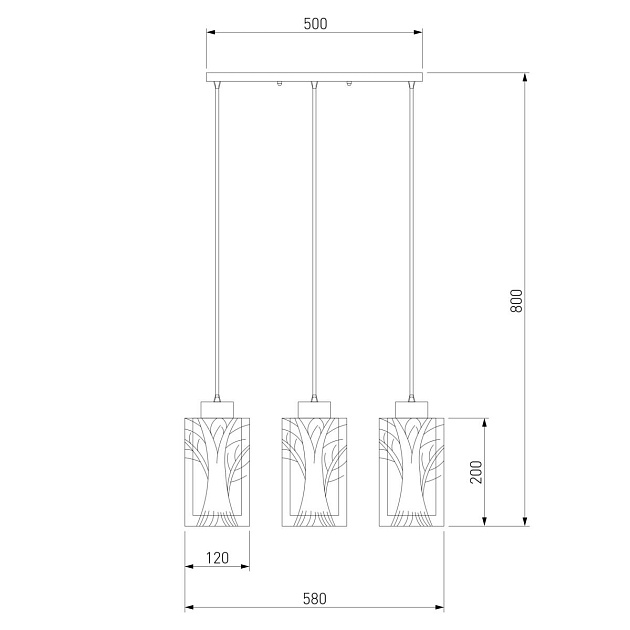 Подвесной светильник Eurosvet 50001/3 хром Фото № 2