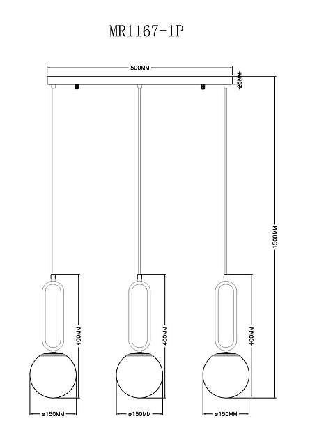 Подвесной светильник MyFar Pierre MR1167-1P Фото № 2