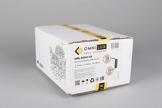 Бра Omnilux Fasano OML-94201-02 изображение 2 Бра Omnilux Fasano OML-94201-02 Фото № 2