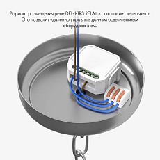 Wi-Fi реле-выключатель одноканальное Denkirs 1x2300Вт/250Вт для LED RL1001-SM/1 3