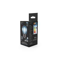 Лампа светодиодная филаментная Gauss E27 9W 4100К прозрачная 105802209 1