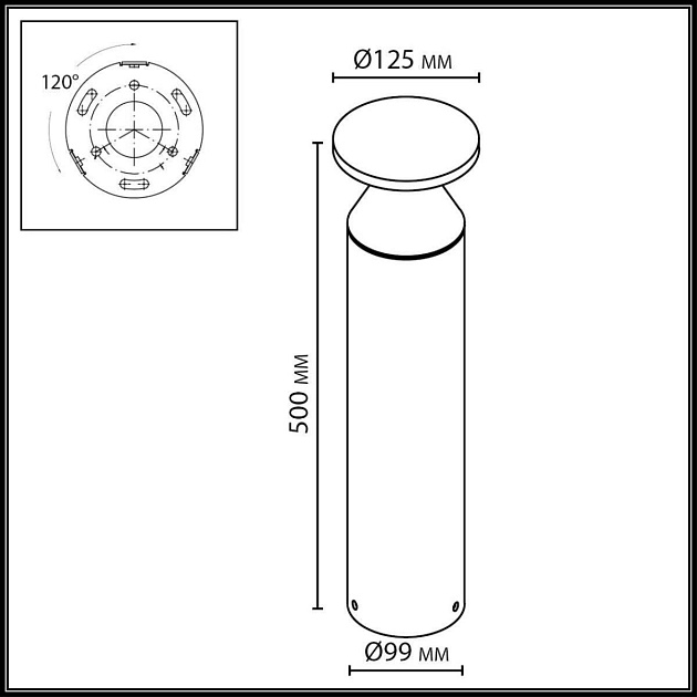 Ландшафтный светильник Odeon Light NATURE 7119/12GL изображение 5 Ландшафтный светильник Odeon Light NATURE 7119/12GL Фото № 5