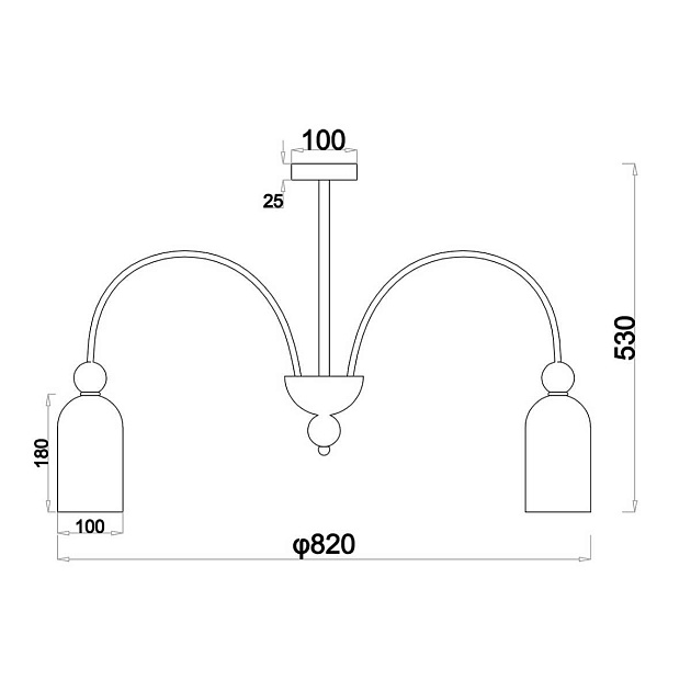 Потолочная люстра Escada ODE 686/8PL Chrome изображение 2 Потолочная люстра Escada ODE 686/8PL Chrome Фото № 2