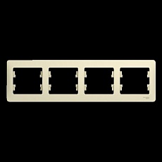 Рамка 4-постовая Systeme Electric Glossa бежевая GSL000204