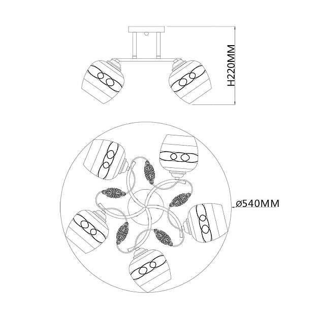Потолочная люстра Escada Aiva 1110/5PL Фото № 2