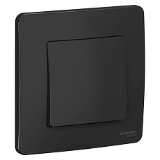 Выключатель одноклавишный Systeme Electric Blanca 10A 250V антрацит BLNVS010106