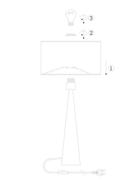 Настольная лампа Lucide Conos 30594/81/72 Фото № 3